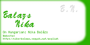 balazs nika business card