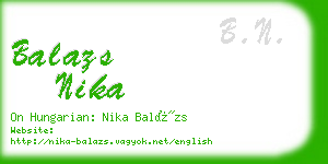 balazs nika business card